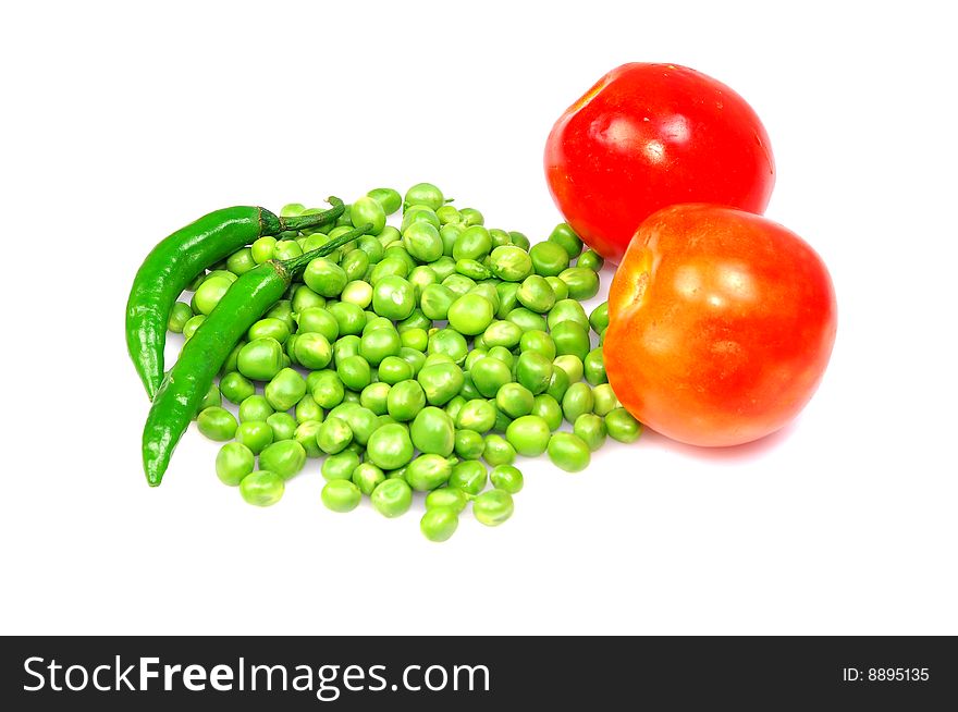Vegetables isolated on white background. Vegetables isolated on white background.