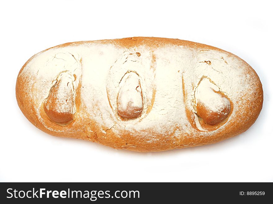 Bread isolated over white background