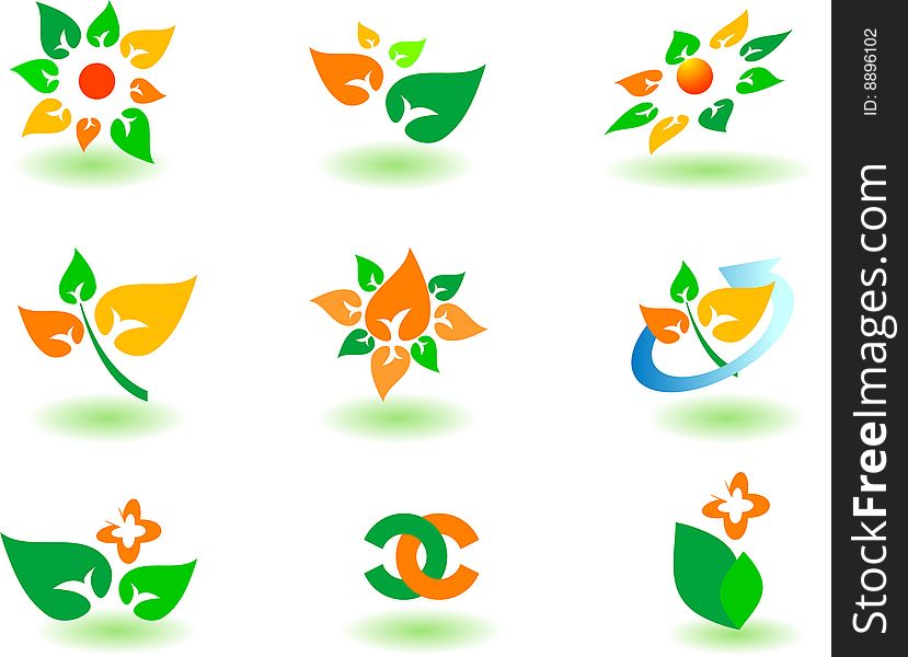 Set of  symbols on nature