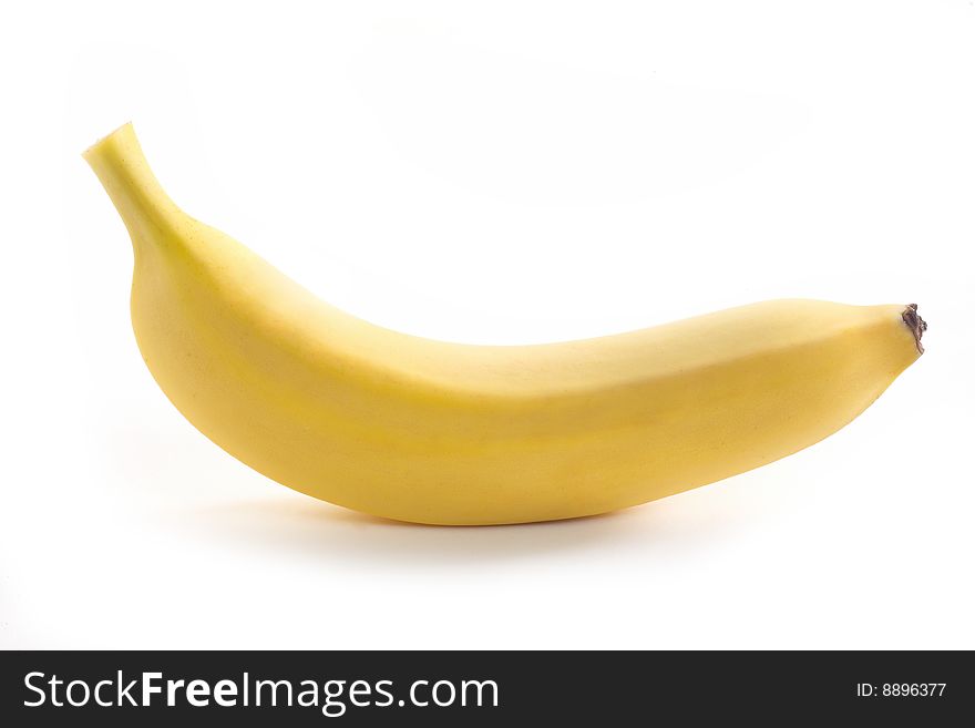 Yellow banana fruit on table