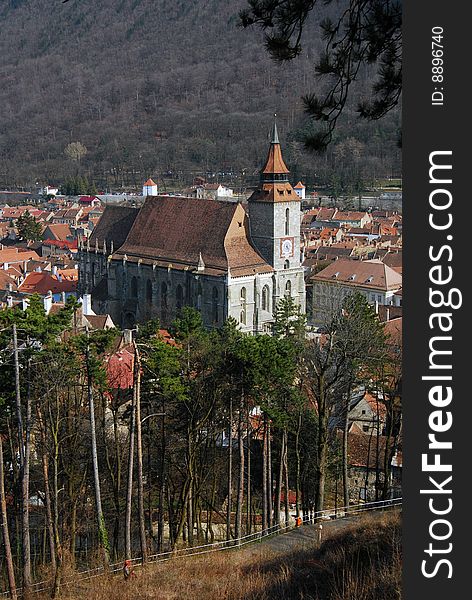 The Black Church is a cathedral in Braşov, a city in south-eastern Transylvania, Romania. The Black Church, the largest gothic church between Viena (Wien) and Istanbul. The work began between 1383 and 1385. Completed during the 15th century (soon after 1476), the church belongs to the final stages of Gothic architecture. The church was given its new name after disaster struck again in 1689, when the 'Great Fire, set by Habsburg invaders, leveled most of the town, heavily damaged the church, blackening its walls. The Black Church is a cathedral in Braşov, a city in south-eastern Transylvania, Romania. The Black Church, the largest gothic church between Viena (Wien) and Istanbul. The work began between 1383 and 1385. Completed during the 15th century (soon after 1476), the church belongs to the final stages of Gothic architecture. The church was given its new name after disaster struck again in 1689, when the 'Great Fire, set by Habsburg invaders, leveled most of the town, heavily damaged the church, blackening its walls.