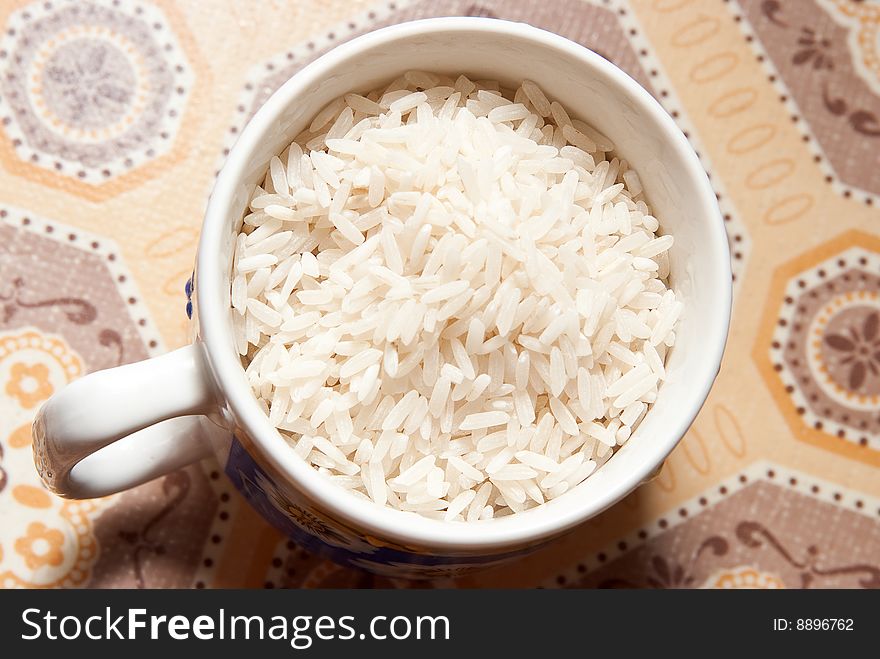 Bowl of rice in the kitchen