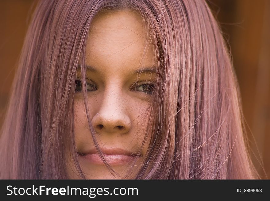 Attractive Young Woman With Wispy Hair