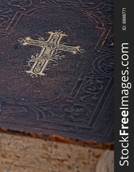 Vintage Bible Book, Closeup
