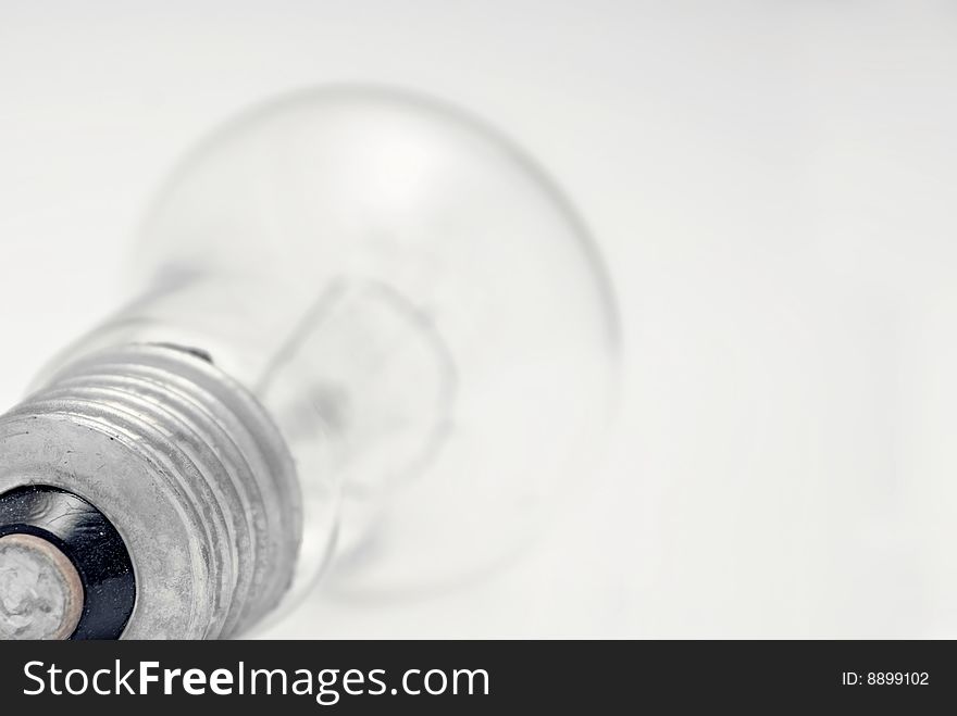 The filament lamp isolated from the background