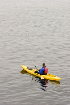 Ocean Kayaking Stock Photo