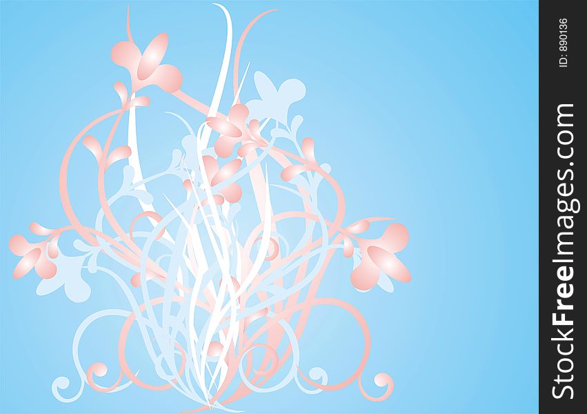 Floral background, vector