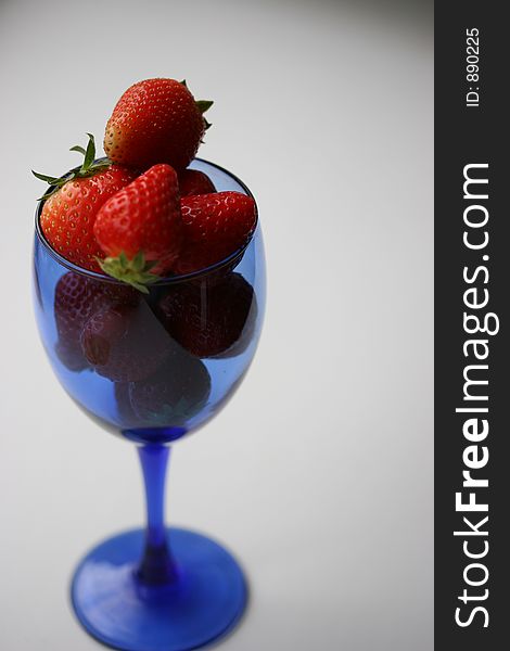 Strawberry in a glass. Strawberry in a glass