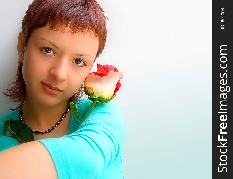 Girl With Rose