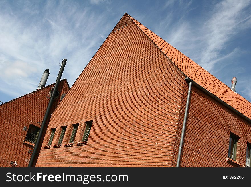 Brick traditional house in denmark. Brick traditional house in denmark