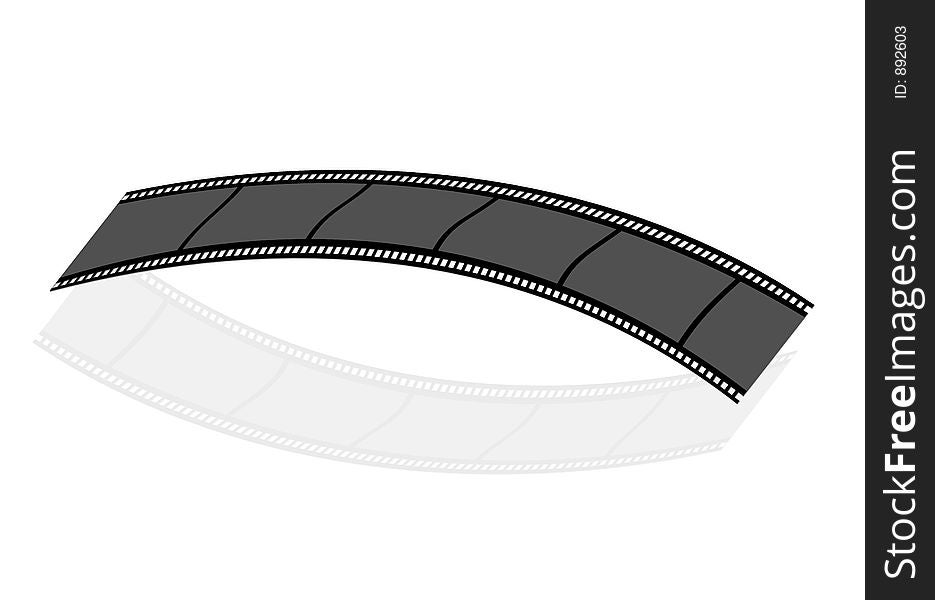 Curved film strip