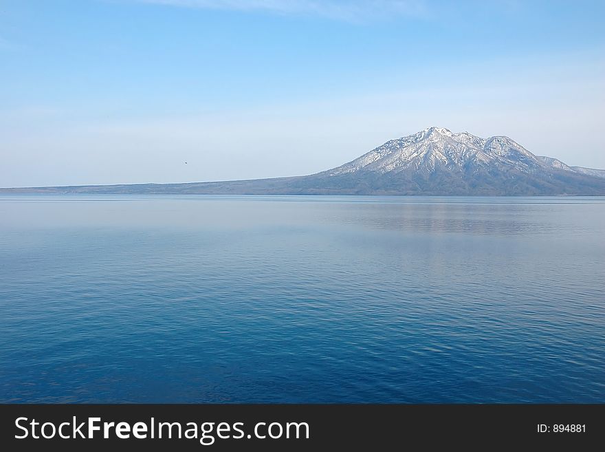 Blue Lake, Sky and Mountain. Blue Lake, Sky and Mountain