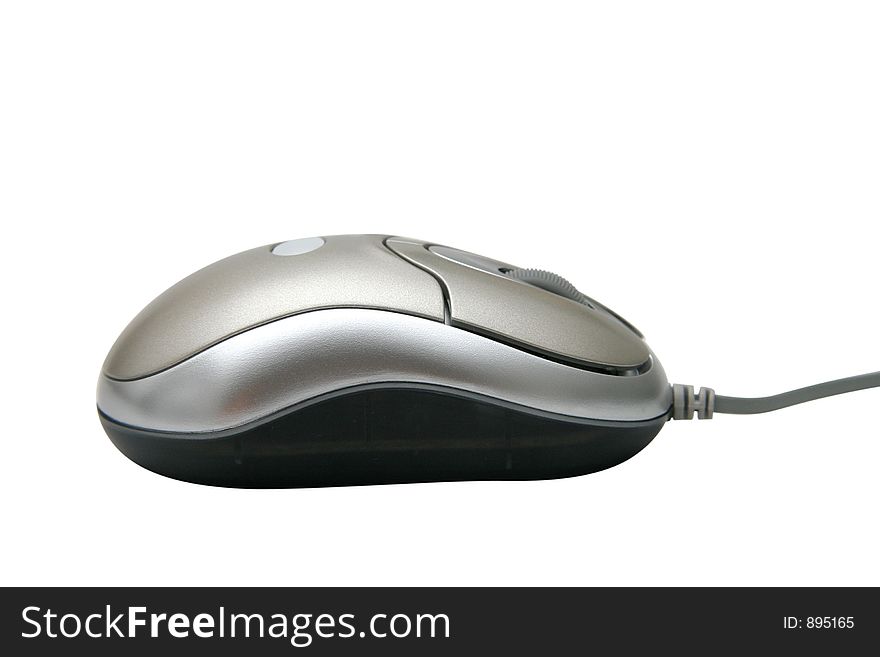 Handy silver & black computer mouse