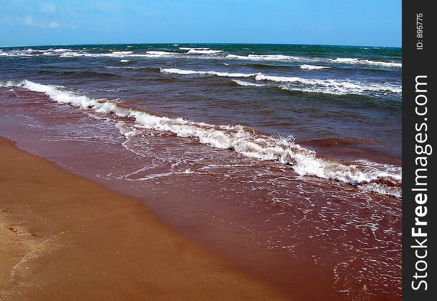 Beach and brave sea