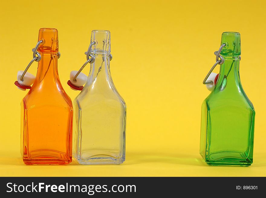 Three Shiny Bottles