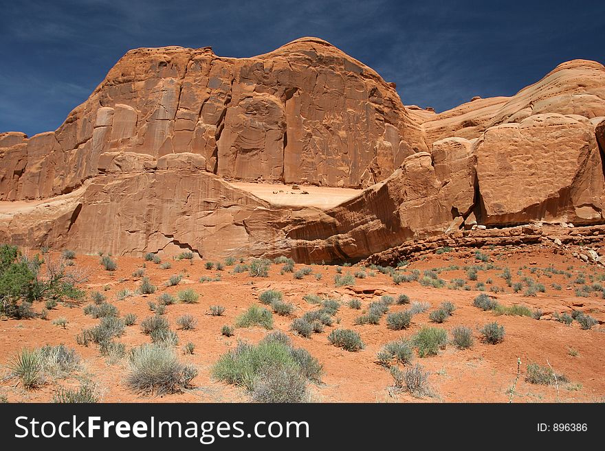 Red Rocks in Arches National Park. Canon 20D