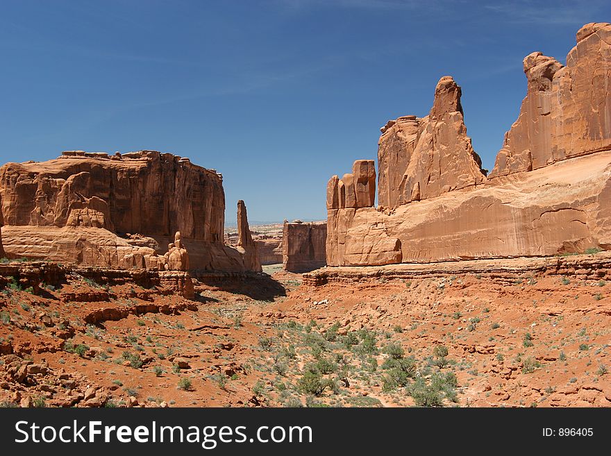 Red Rocks in Arches National Park. Canon 20D