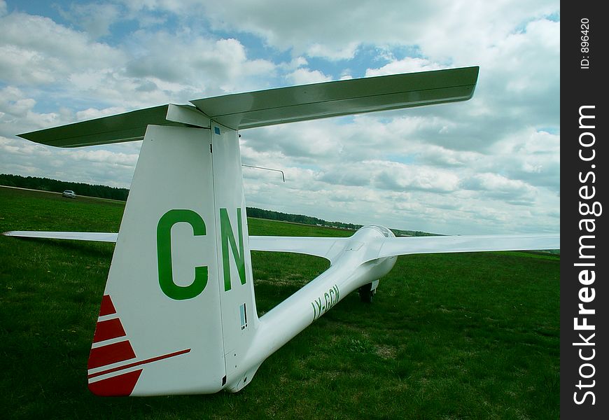 Glider on the grass