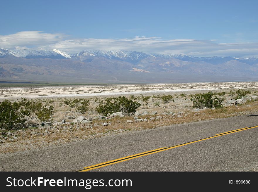 Road leading through Death Valley. Road leading through Death Valley