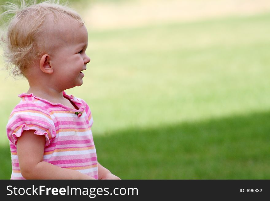 Profile of a beautiful baby