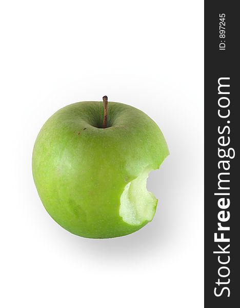 Granny smith apple isolated on white and clipping path included