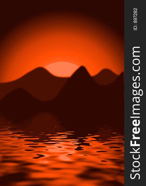 Abstract sunset background. Abstract sunset background