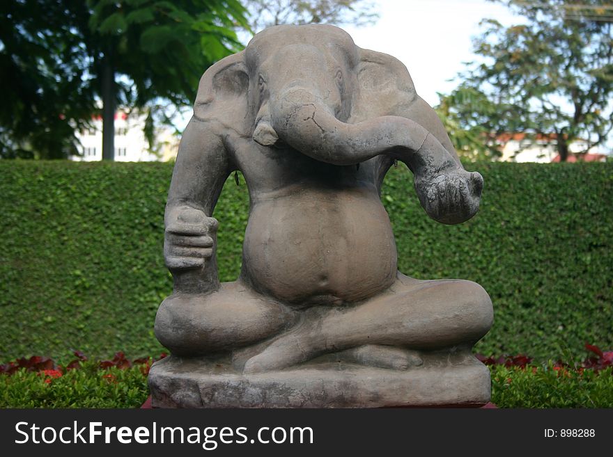 Statue in Cambodias capitial. Statue in Cambodias capitial