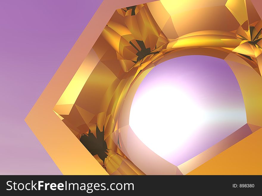 Abstract Background - Golden & Pink