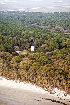 Aerial Lighthouse Hrd Royalty Free Stock Photography Aerial Lighthouse Hrd Royalty Free Stock Photography