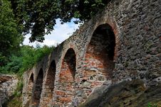 Red Brick Arches Of Medieval Castle Royalty Free Stock Photos Red Brick Arches Of Medieval Castle Royalty Free Stock Photos