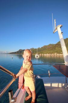 Child On Boat Stock Image Child On Boat Stock Image
