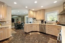 Modern Kitchen With Eating Area Royalty Free Stock Photography Modern Kitchen With Eating Area Royalty Free Stock Photography