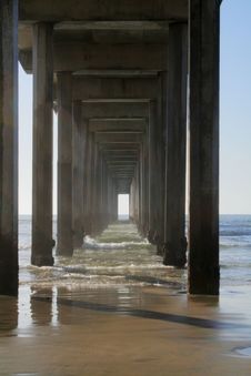Pier Perspective Royalty Free Stock Photos