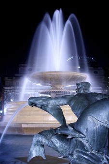 Marble Fountain At Night Royalty Free Stock Photo Marble Fountain At Night Royalty Free Stock Photo
