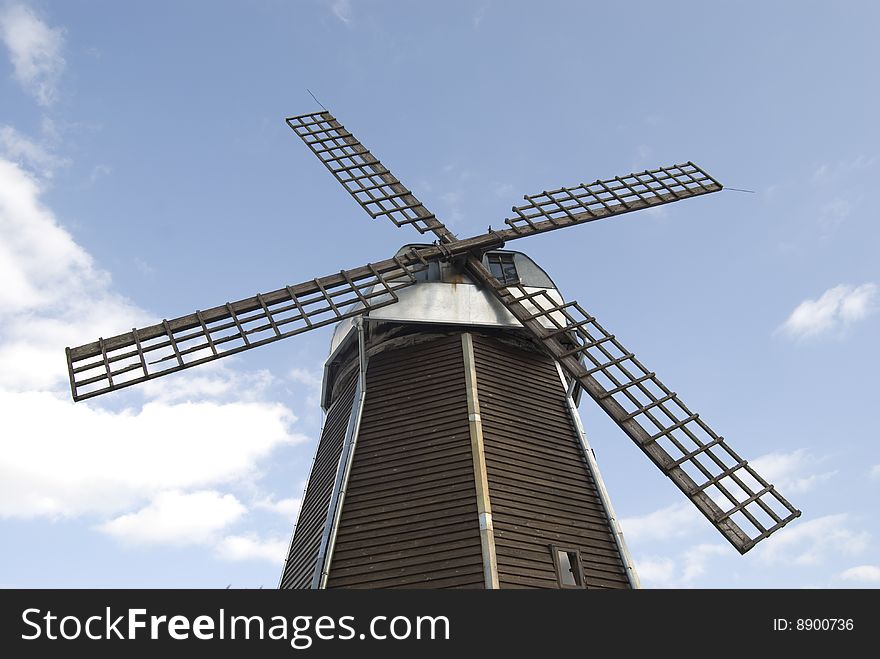 Big windmill in sky background