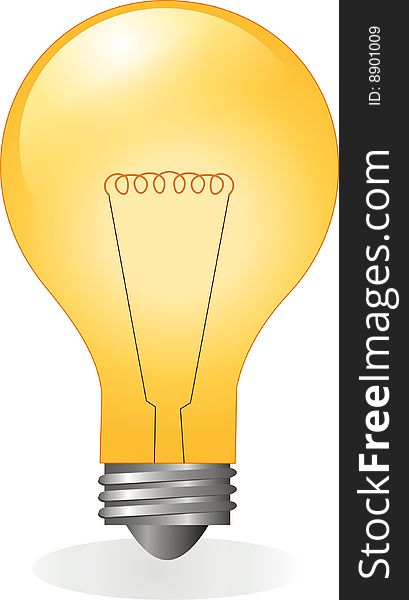 Vector image of a light bolb. Vector image of a light bolb
