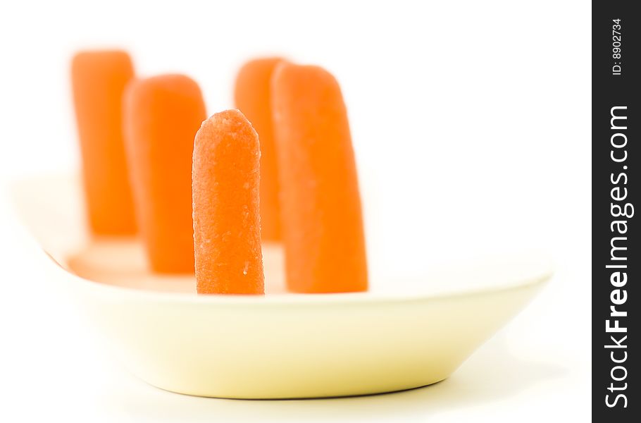 Composition of carrots on dish with blur DOF effects. Composition of carrots on dish with blur DOF effects