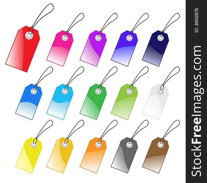 Colored Vector Tags Collection.