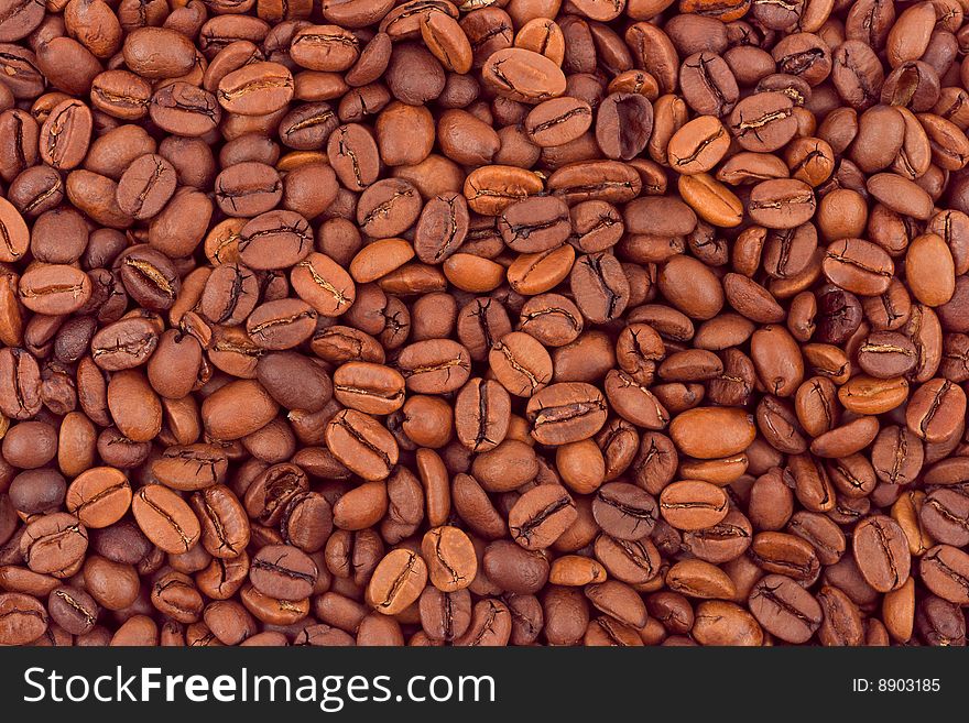 Brown coffee beans background, abstract food texture. Brown coffee beans background, abstract food texture