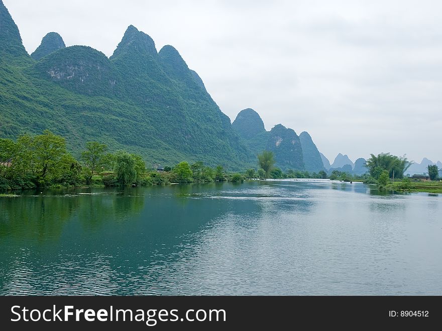 Ulong river near Yangshuo, Guangxi province, China