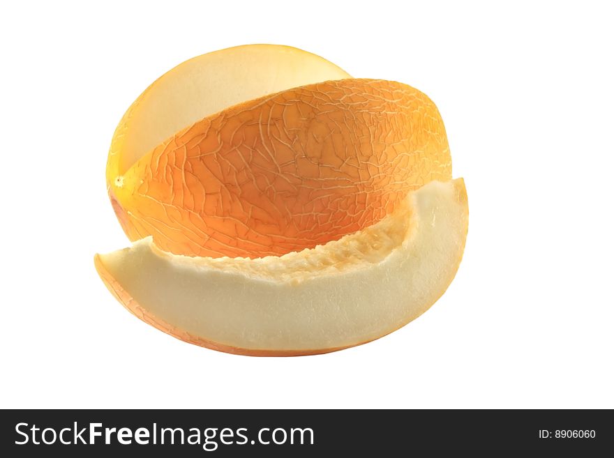 Fresh melon isolated on white
