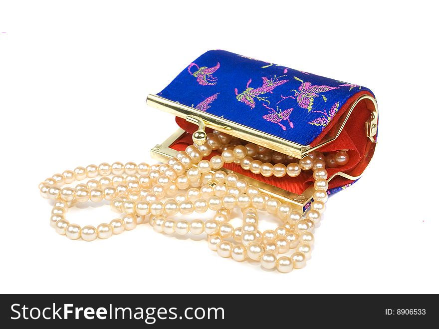 Purse with decoration