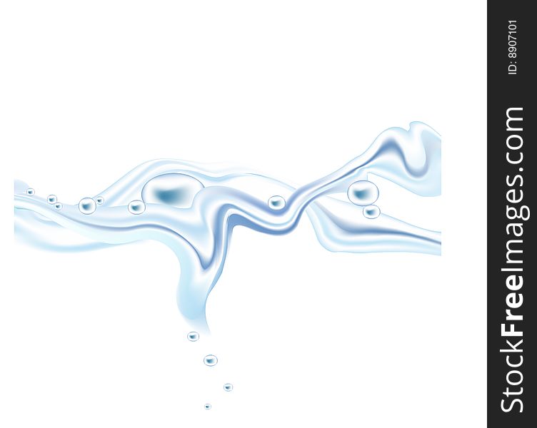 Water with bubbles, vector illustration