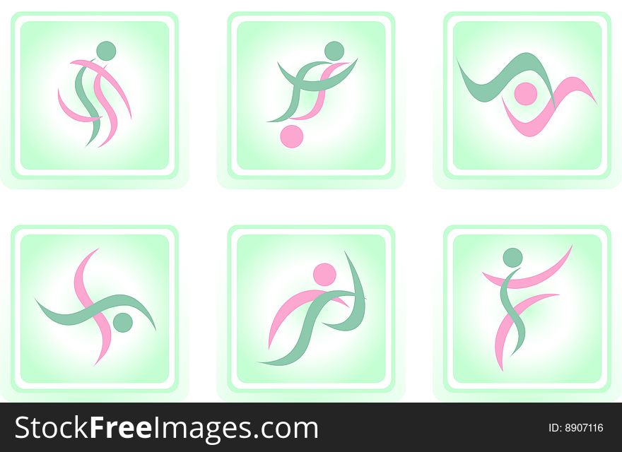 Vector illustration of abstract human silhouettes. Vector illustration of abstract human silhouettes