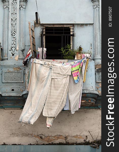 Clothes Dried On Balcony