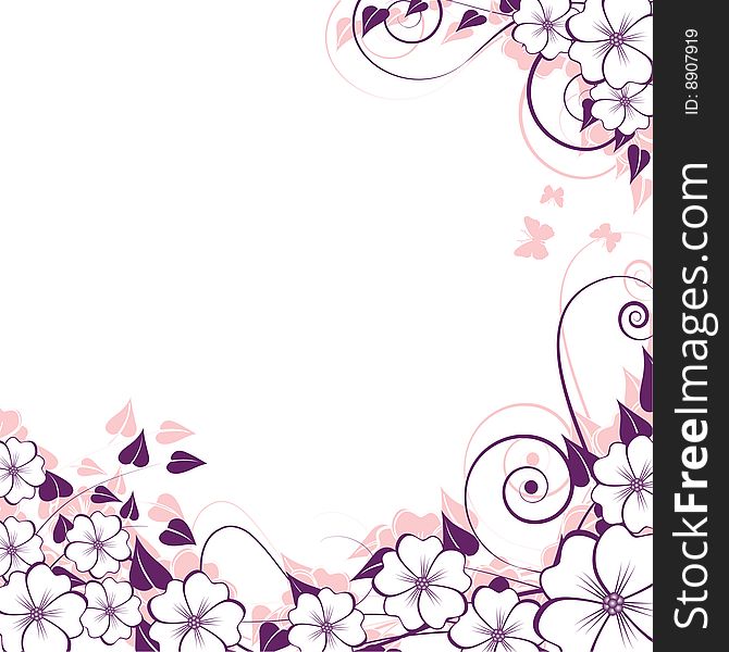 Abstract floral background with place for your text. Abstract floral background with place for your text