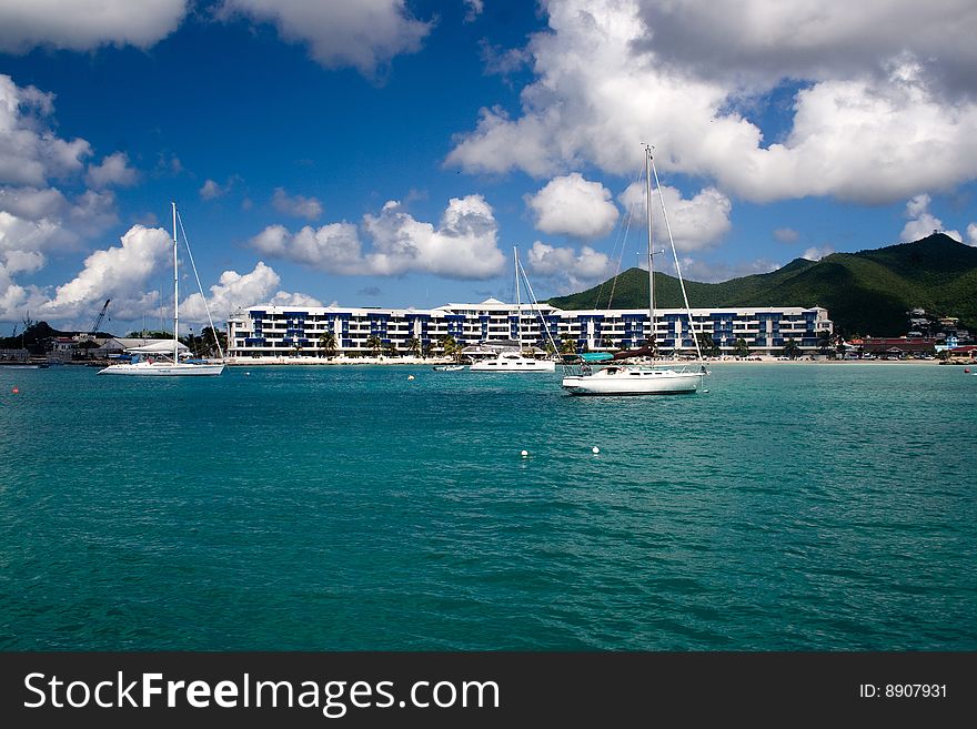 A picture of resort on St Maarten (dutch Antilles). A picture of resort on St Maarten (dutch Antilles)