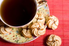 Cup Of Tea And Cookies Royalty Free Stock Photos