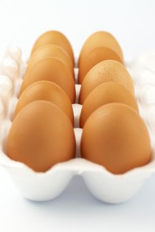 Ten Eggs In White Package Royalty Free Stock Image Ten Eggs In White Package Royalty Free Stock Image