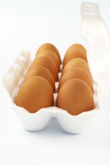 Ten Eggs In White Package Royalty Free Stock Images Ten Eggs In White Package Royalty Free Stock Images